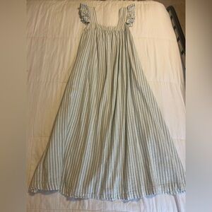 Light Green Striped Maxi dress - Women